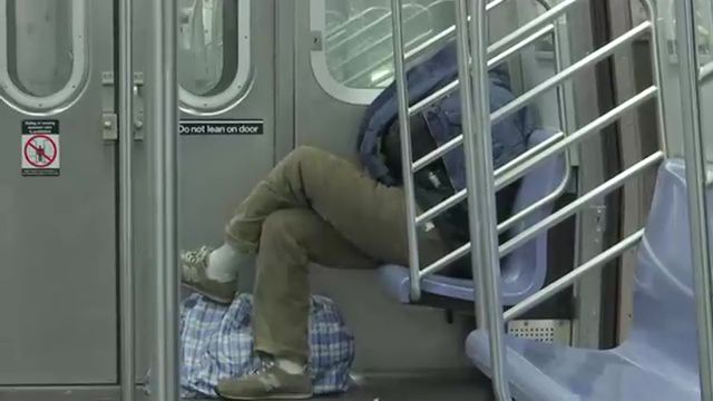 With NYC in deep freeze, many homeless people seek refuge in the subways
