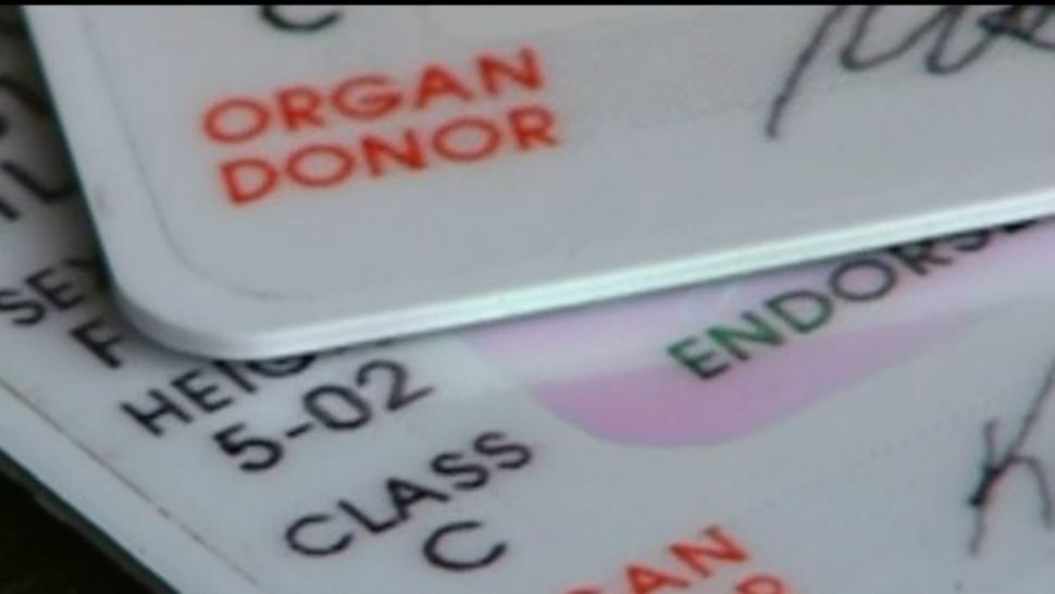 A generic image of an organ donor card (Spectrum News Images)