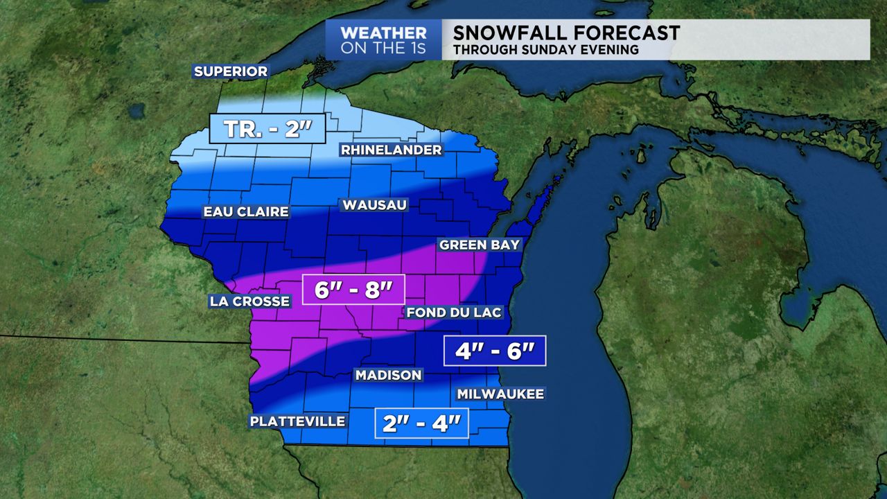 Wisconsin Sunday Forecast