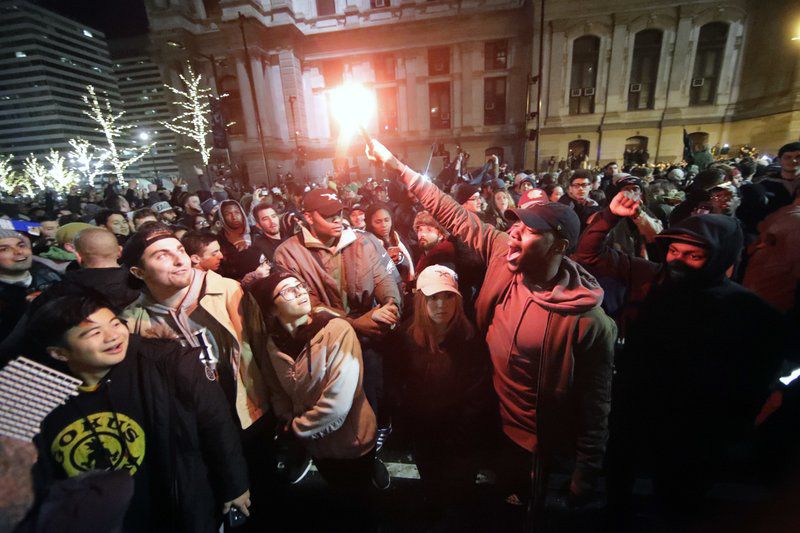 Philadelphia fans celebrate Super Bowl with emotional rally