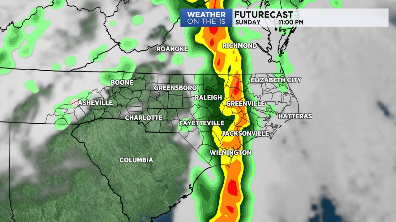 Storms possible by Sunday night