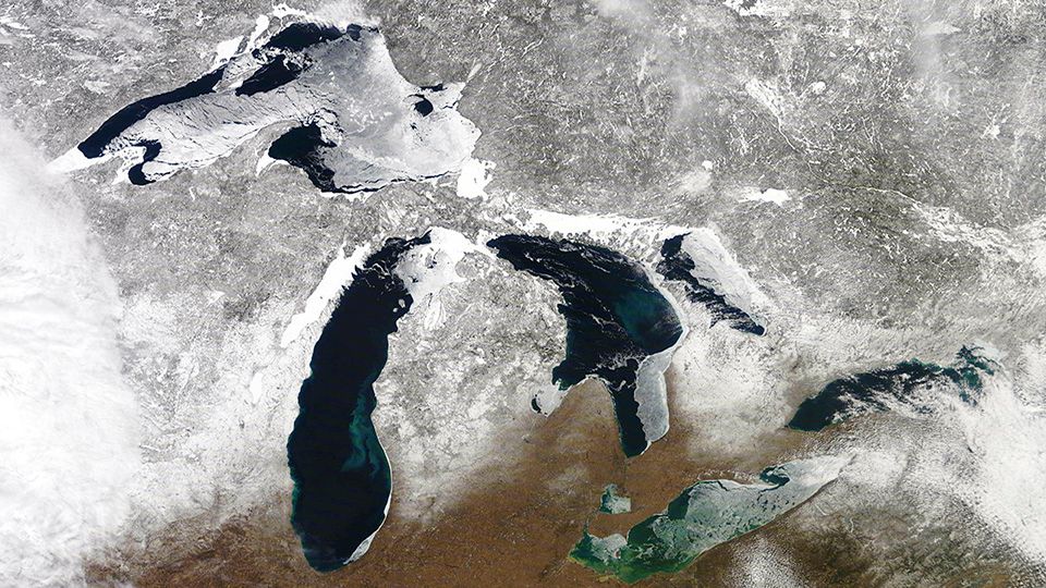 Snowy Great Lakes