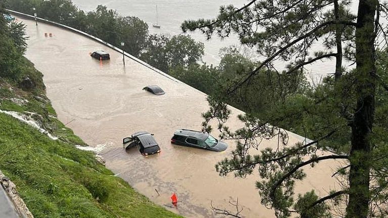 Flooded road