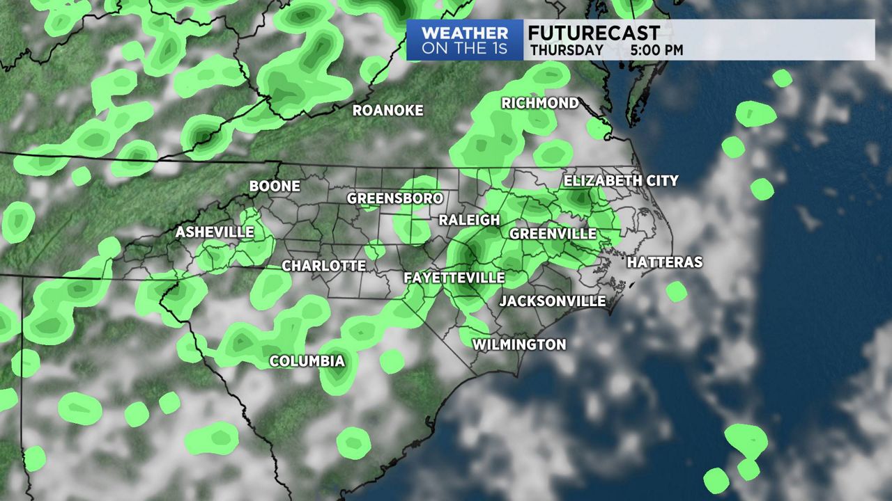 Another chance of showers on Thursday
