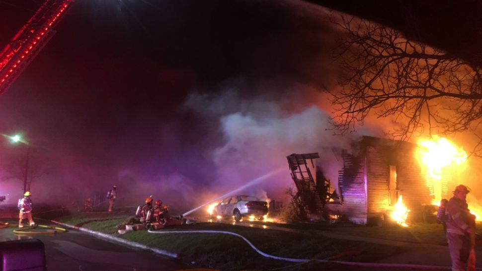 Firefighters battle a house fire in Temple (Photo courtesy: Temple Fire and Rescue)