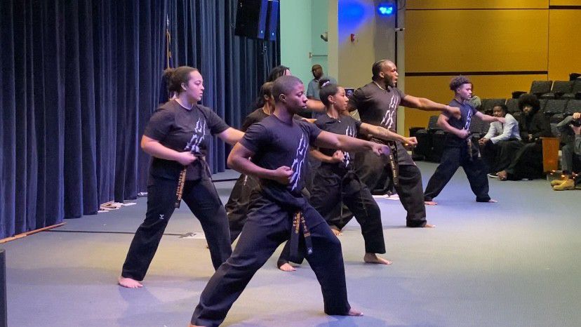 The Pantherz do a live martial arts demonstration at 3 Chambers Fest. (Spectrum News 1/Natalie Mooney)