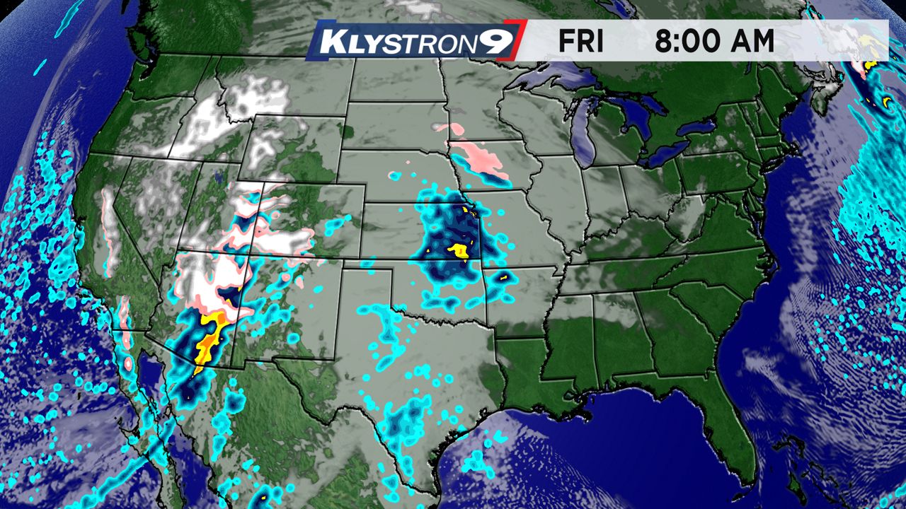 Thanksgiving weather radar - 8 a.m. Friday