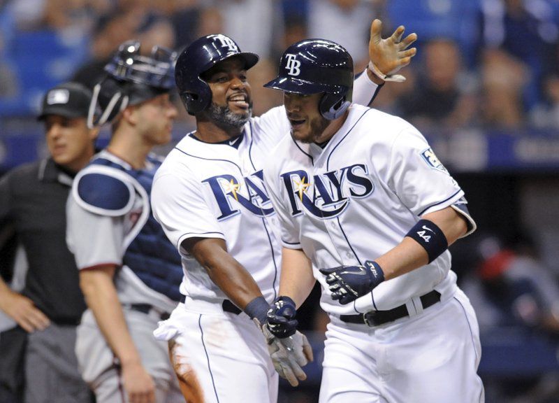 C.J. Cron blasted two home runs in the Rays 10-1 win over the Twins Saturday night at Tropicana Field. (AP Photo/Steve Nesius)