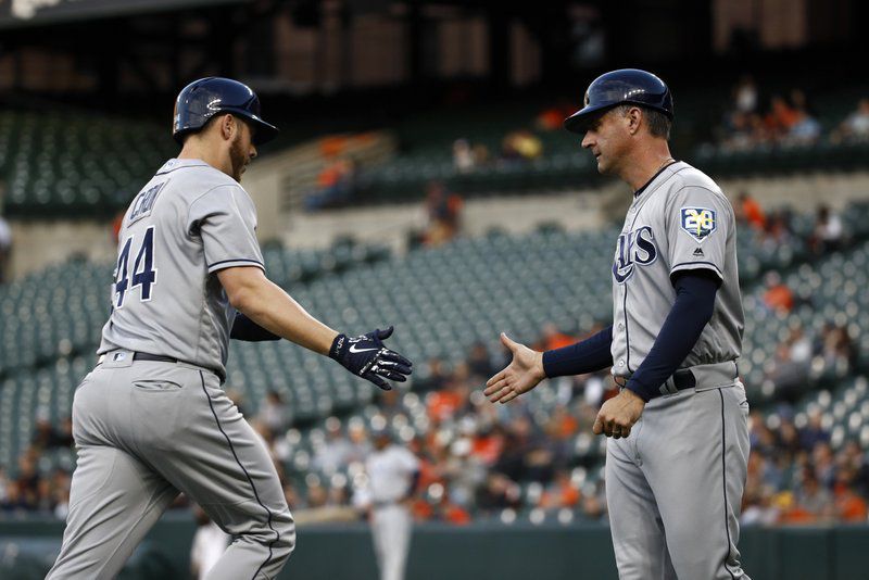 C.J. Cron continued his hot hitting with another home run and the Rays took down the Orioles 9-5 to extend their winning streak to six. (AP Photo/Patrick Semansky)