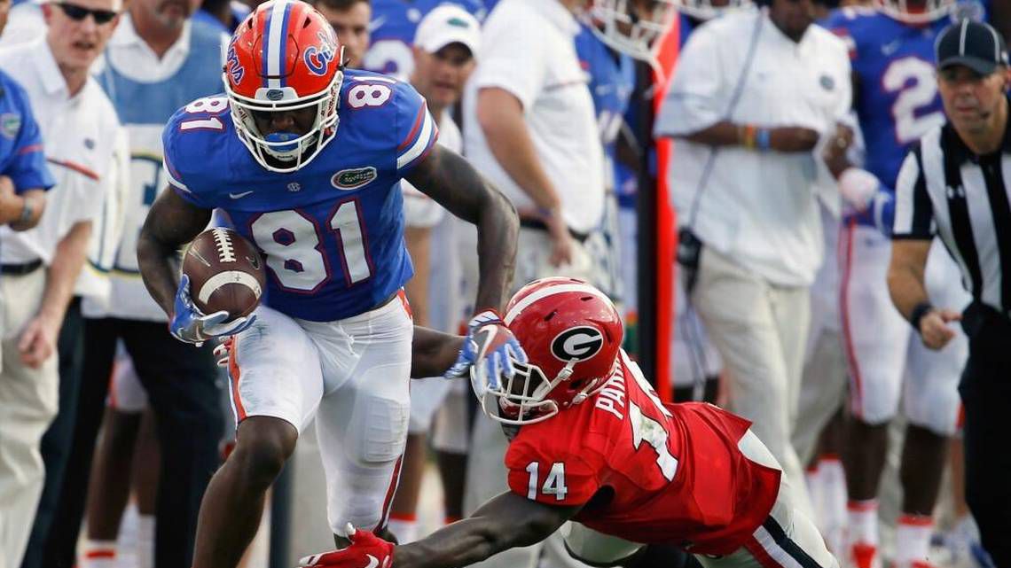 Former Gators WR Antonio Callaway was selected with the 105th pick in the fourth round of the NFL Draft by the Cleveland Browns. (AP PHOTO)