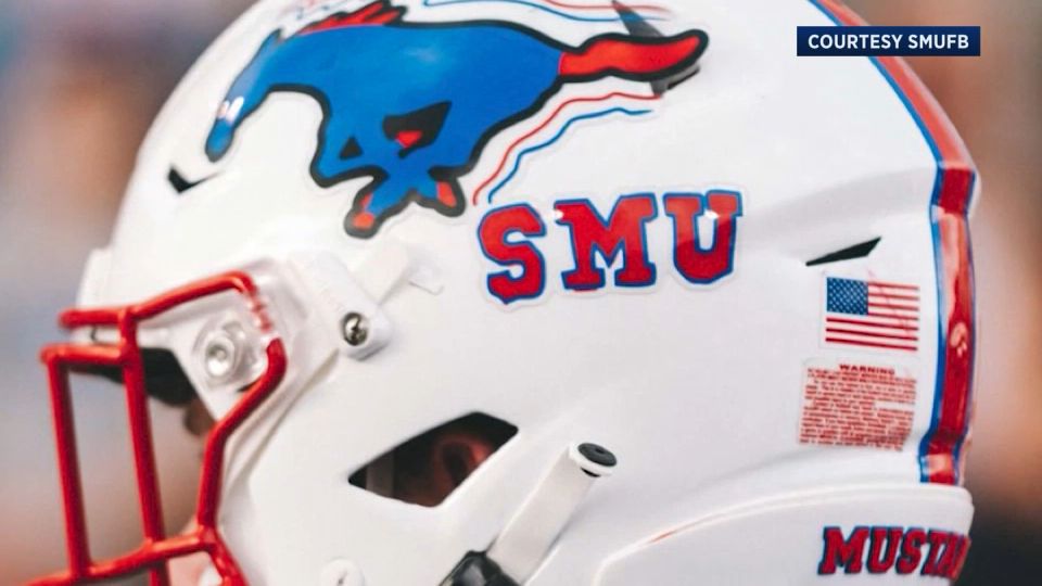 SMU debuting new football helmet decal