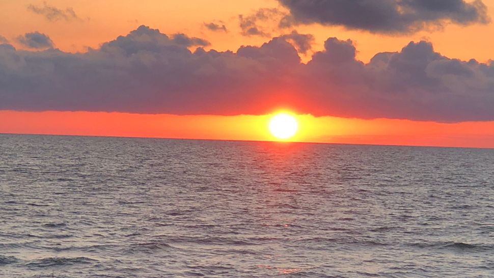 Submitted via Spectrum Bay News 9 app: Sunset over Indian Rocks Beach, Thursday, April 26, 2018. (Emily Lecher, viewer)