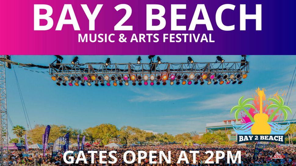 Promotional art for Clearwater's inaugural "Bay 2 Beach Music & Arts Festival," running April 28 - 29. (Courtesy: City of Clearwater)
