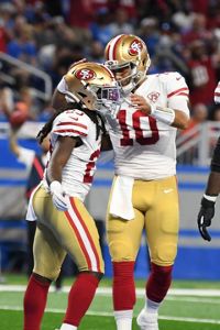 Healthy 49ers start strong with 41-33 win over lowly Lions