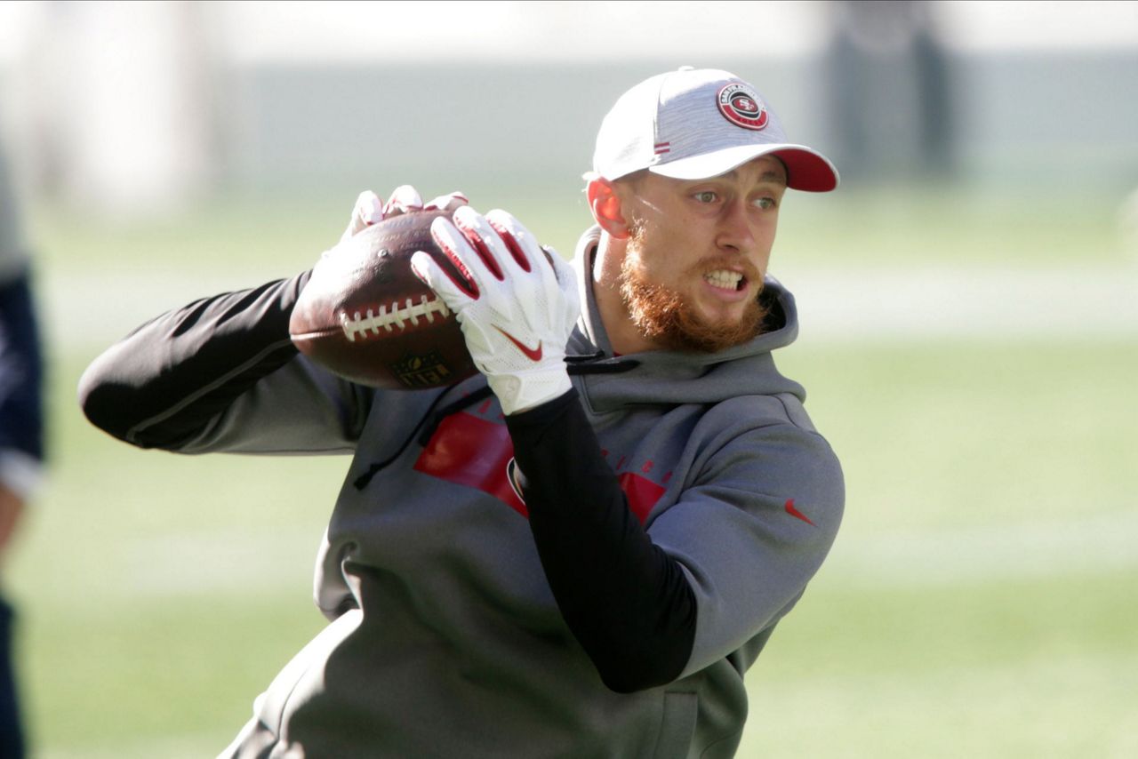 San Francisco 49ers - We're still thinking about how George Kittle caught  this.