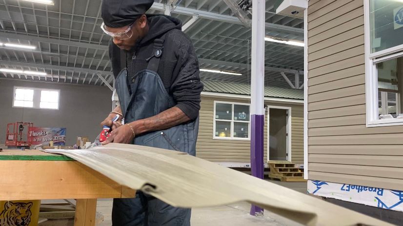 Construction happening at Purple Heart Homes