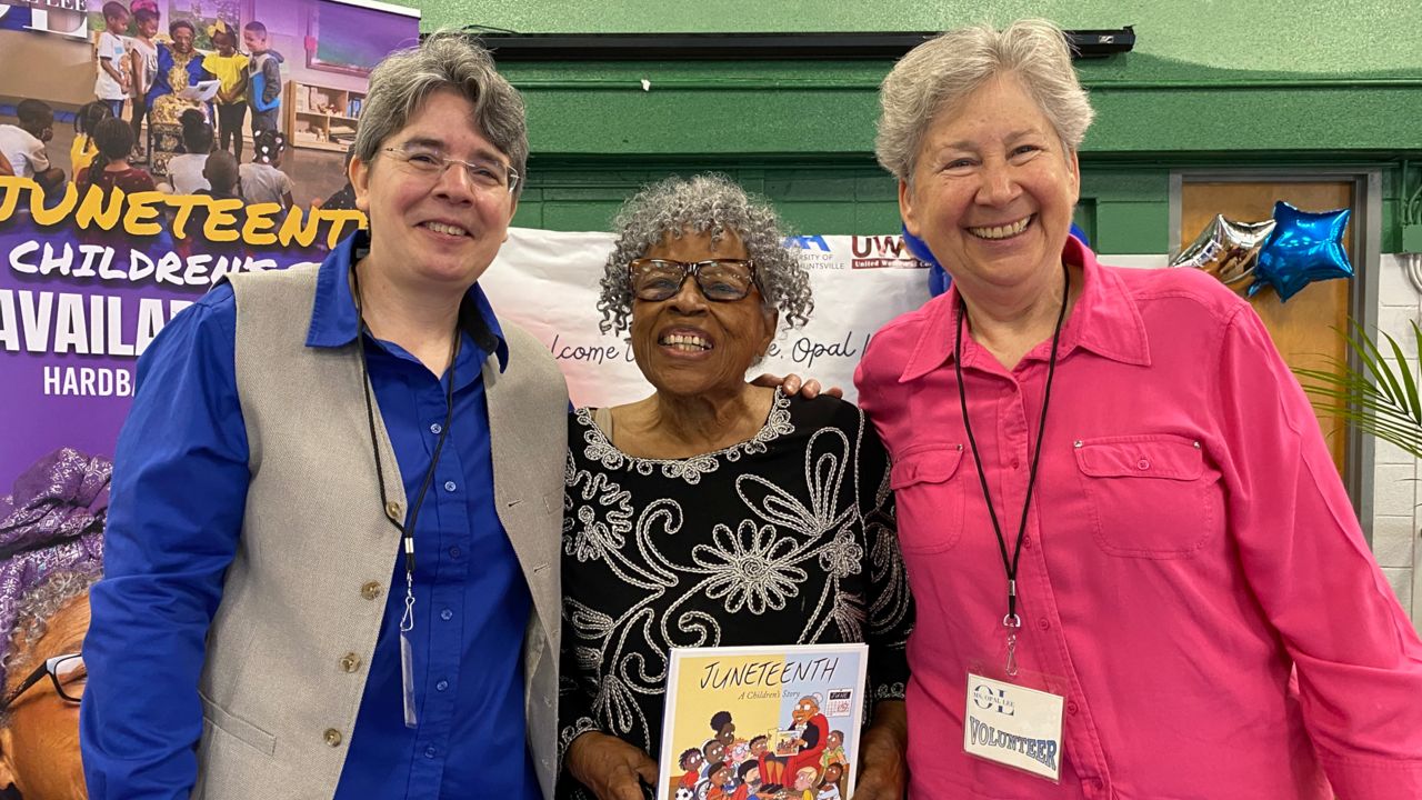 Opal Lee was invited by her two long-time friends Dr. Augusta Gooch and Dr. Deborah Heikes to visit their home in Huntsville. (Spectrum News 1/Lupe Zapata)