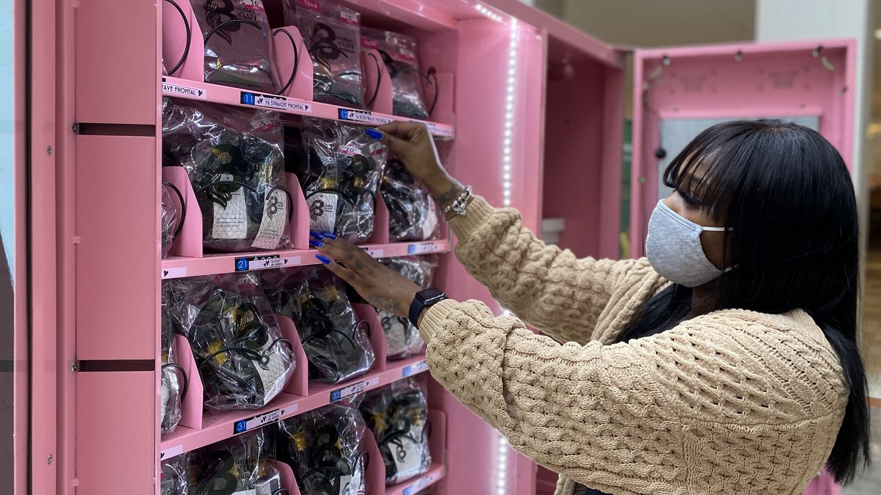 Hair weave shop vending machine