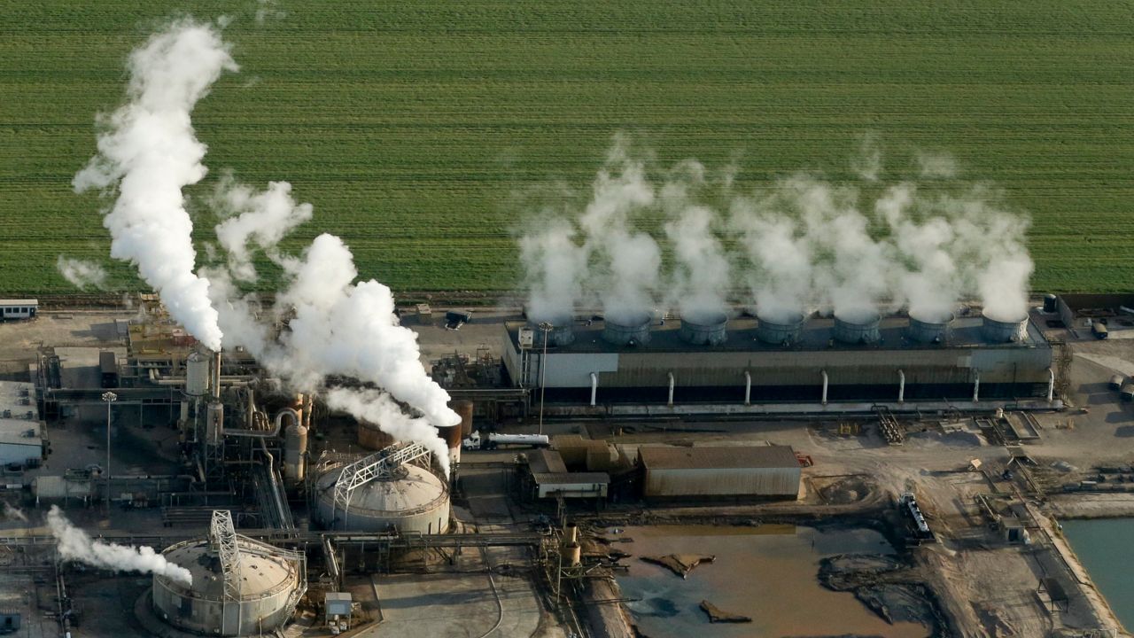 Steam rises from the EnergySource LLC geothermal electricity plant near Westmorland, Calif. (AP Photo/Gregory Bull)