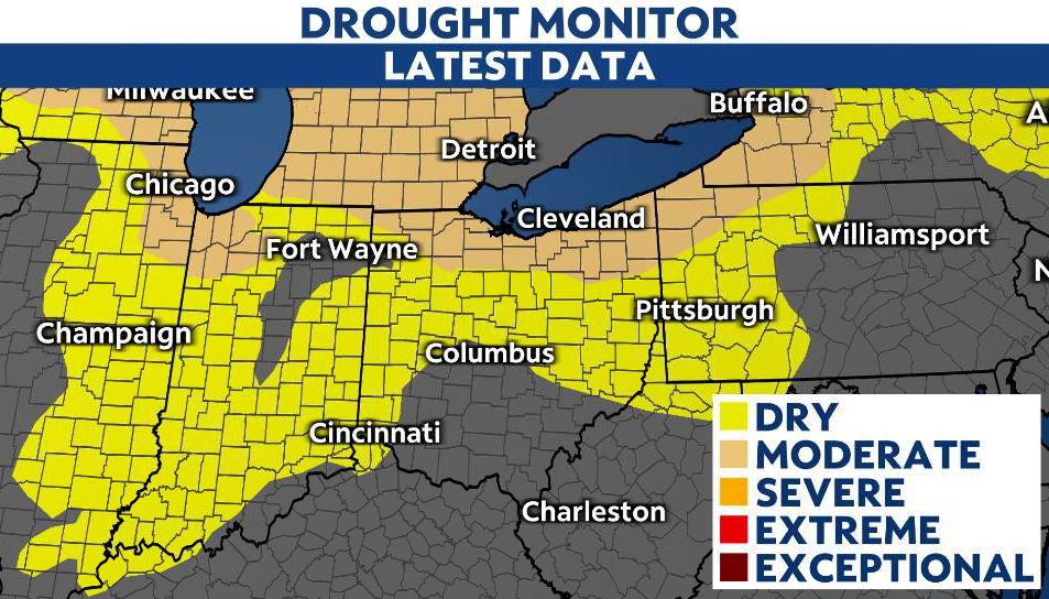 Drought expands across northern Ohio