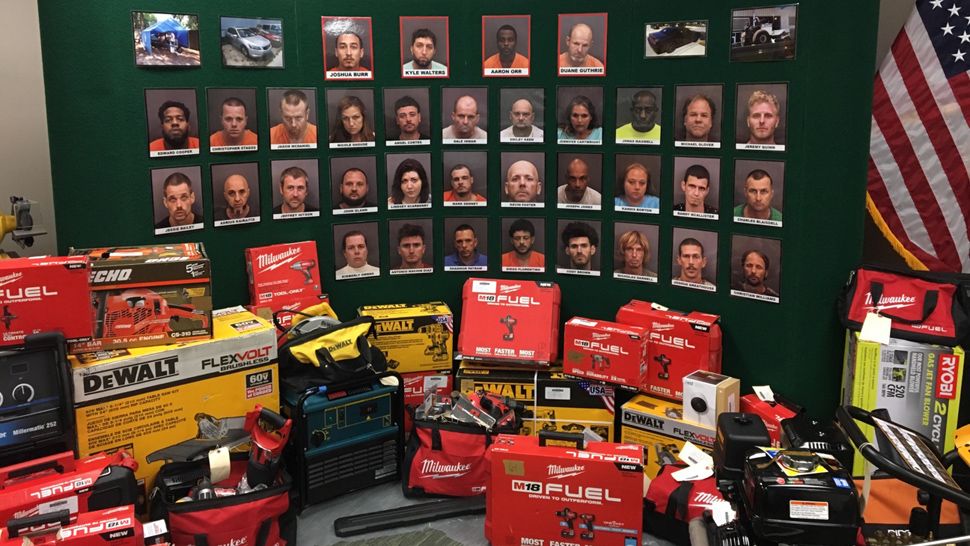 Photos of the individuals arrested by the Hillsborough County Sheriff's Office in connection with a retail theft scheme involving tools stolen from Home Depot and other stores, Tuesday, May 1, 2018. (Quintin Wynn, staff)