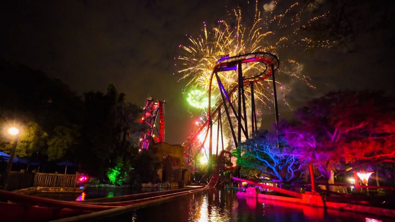 Busch Gardens Tampa Bay's Summer Nights includes the new Spark! A Nighttime Spectacular fireworks show. (Busch Gardens)