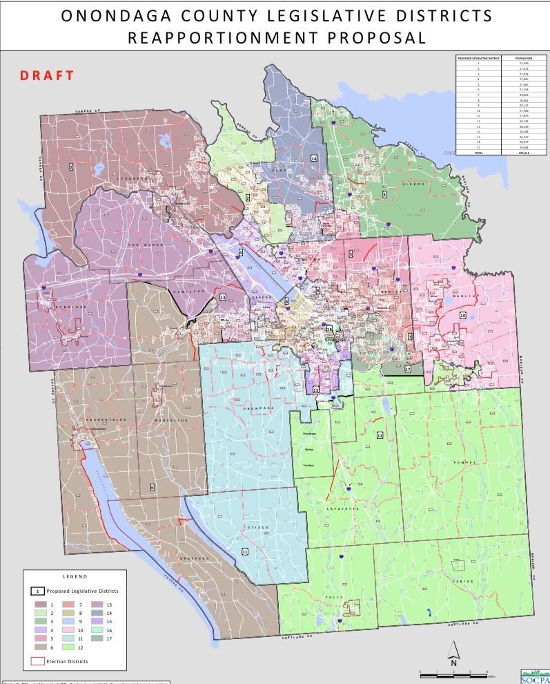 Onondaga County Legislature narrowly approves redistricting map Utica