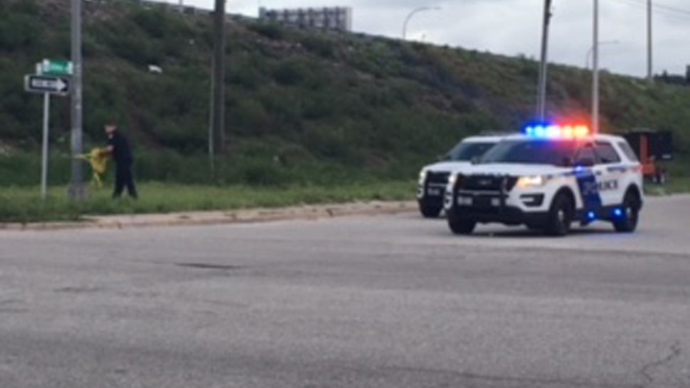 Orlando Police cruisers at I-4 entrance ramp.