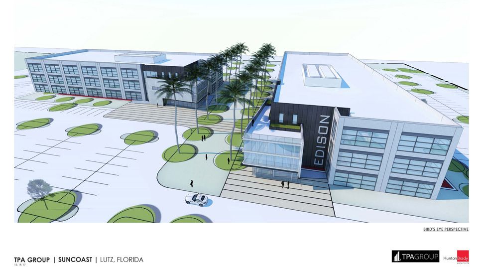 A rendering of Class A office space expected to be built in Pasco County. (Image courtesy TPA Group)