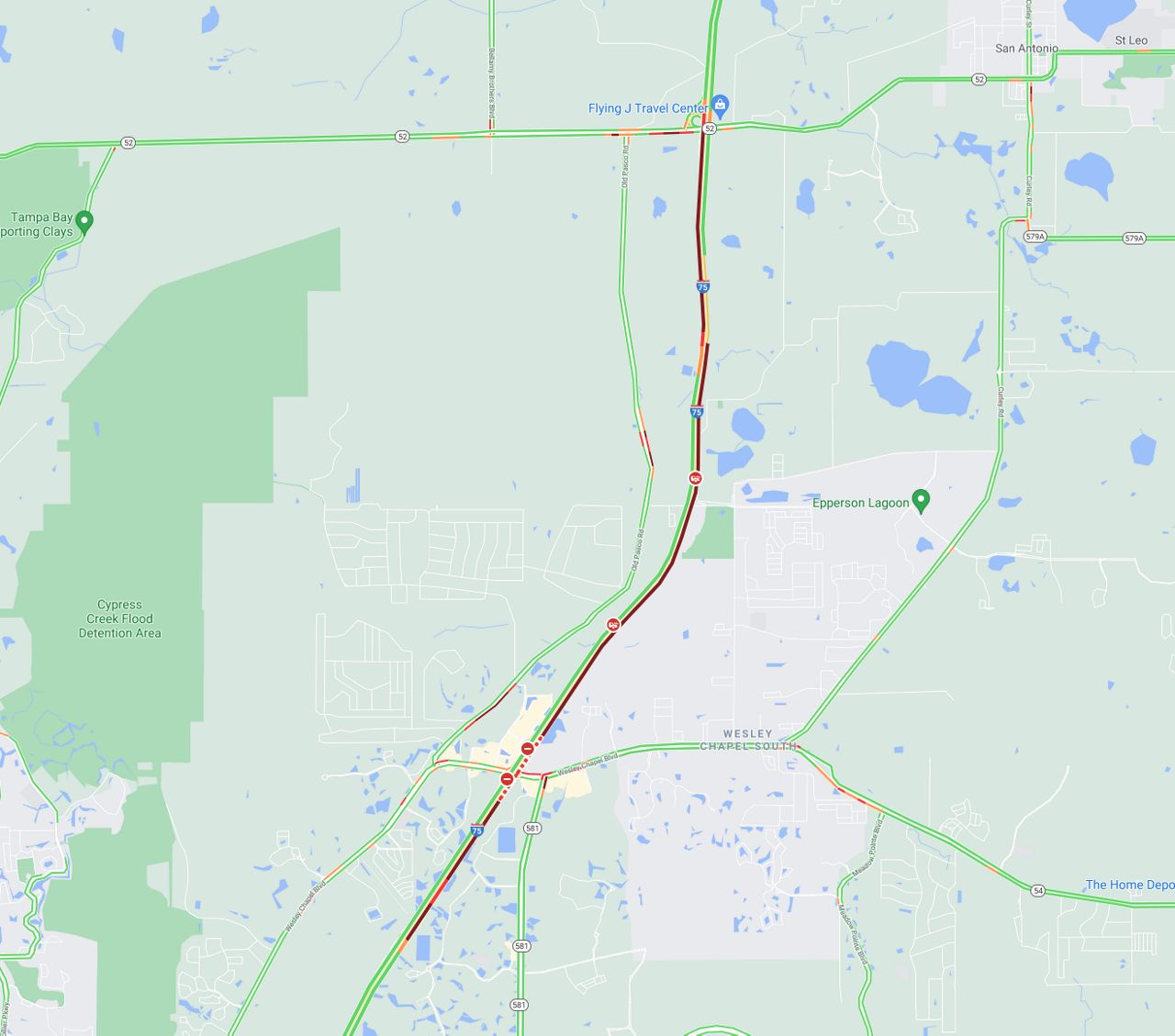 TRAFFIC: Multiple injured in crash on I-75 in Pasco County