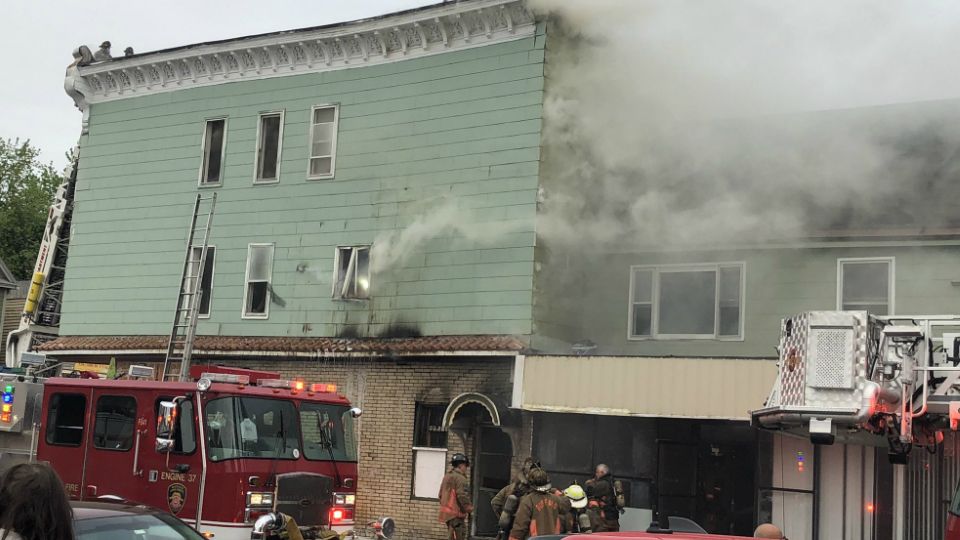 Fire on the corner of Massachusetts and Chenango in Buffalo