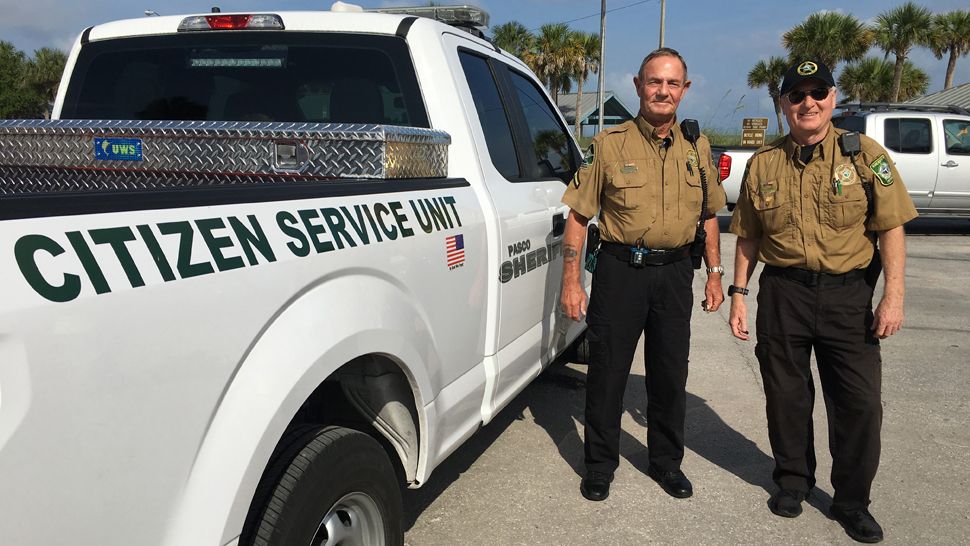 Ron Owles and George Geier with the Pasco County Sheriff’s Office Citizen Service Unit.