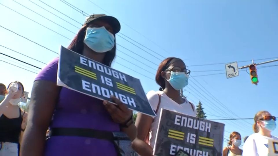 Greece BLM Rally Peacefully Marches On Long Pond