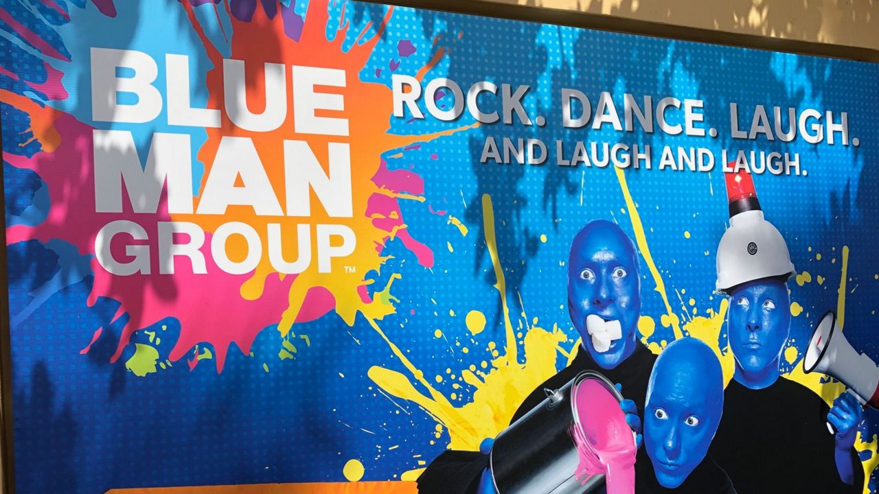The Blue Man Group sign at Universal Orlando. (File)