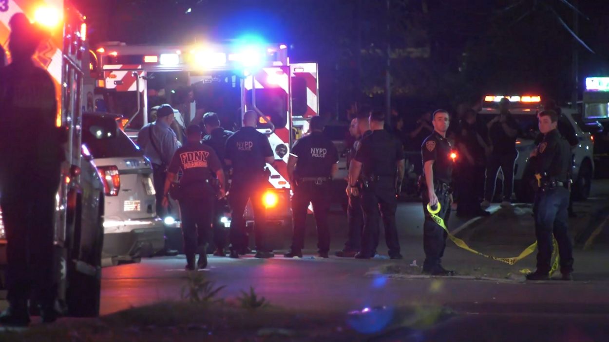 Two officers wounded in shootout in Queens, police say