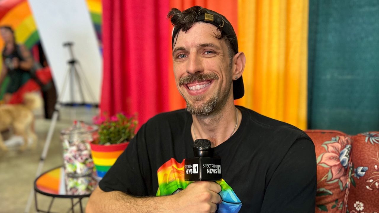 Matthew Kistler sat on the "conversation couch" to share his coming out story. Known by his friends as Matty, Kistler shares how "It Gets Better" when you find people who love you as you are. (Spectrum News 1/Lupe Zapata)