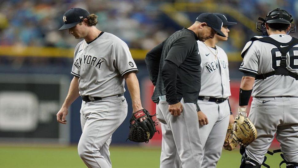 Yankees' Aaron Boone Assesses Gerrit Cole's Rough Outing Vs. Red Sox