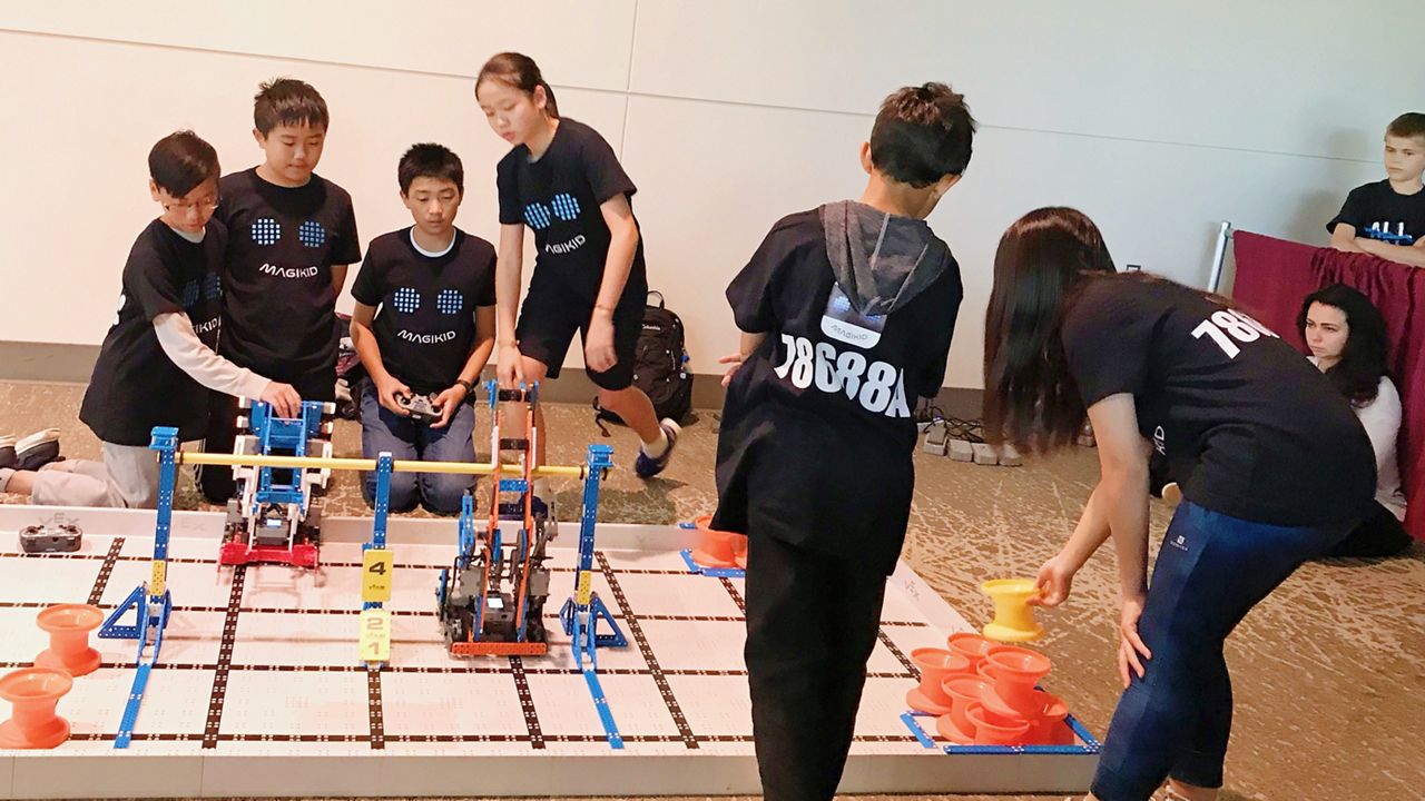 Irvine's Magikid Robotics Lab introduces kids to the basics of coding and robotics (Courtesy of Wenjin Liang)