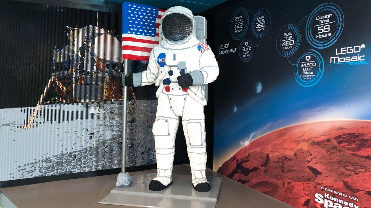 Lego astronaut model at Legoland Florida is made out of nearly 66,000 Lego bricks. (Courtesy of Legoland Florida)