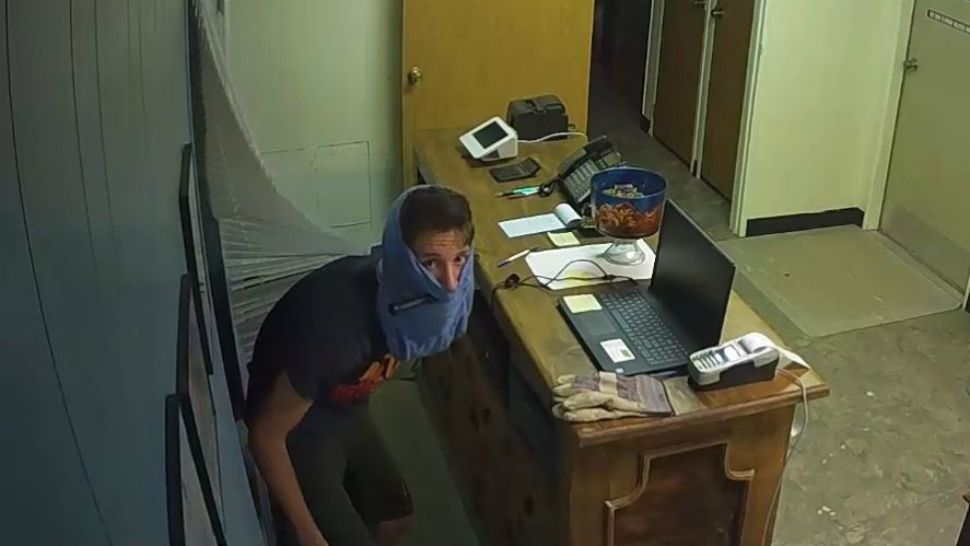 Surveillance video picture of suspect in Leander burglary (Credit: Leander Police Department)
