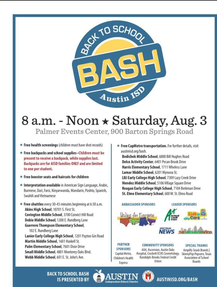 Austin ISD Holds Annual Back to School Bash and Safety Fair