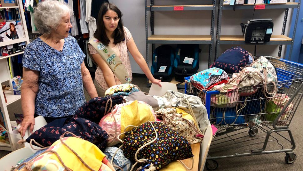 Girl Scout Makes Donations To Comfort Young Texans