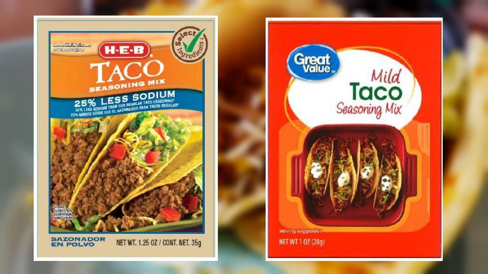 Recall Alert HEB Taco Seasoning Great Value Seasoning