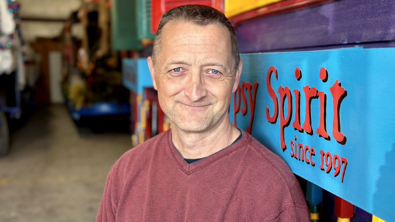 Once a school bus, Krewe of Zingaro float now a dream and beer carrier