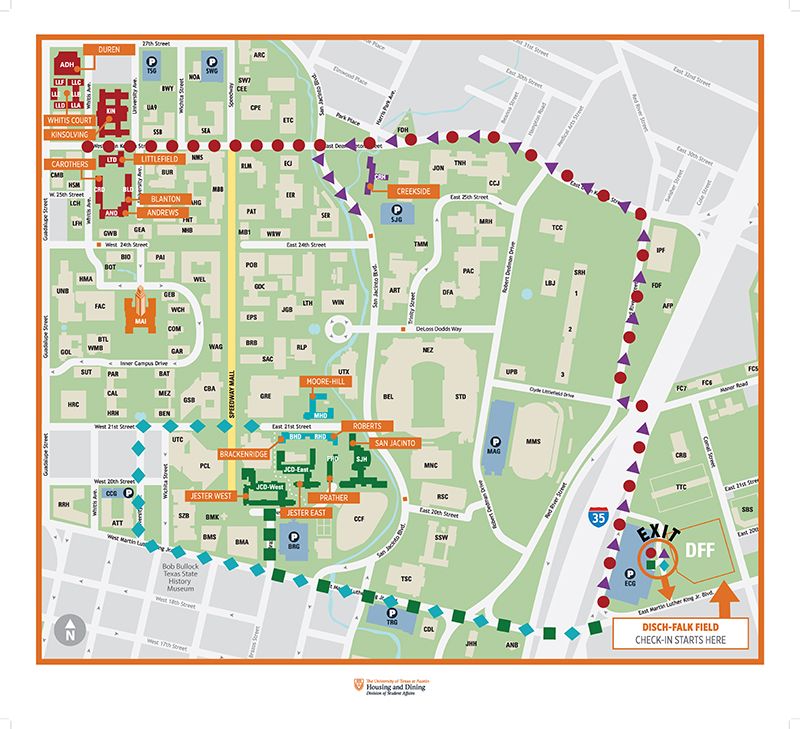 Ut Austin Campus Map Ut Austin To Welcome 7,400 Residents For "Mooov-In"