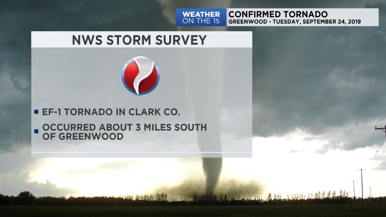 Tornado near Greenwood