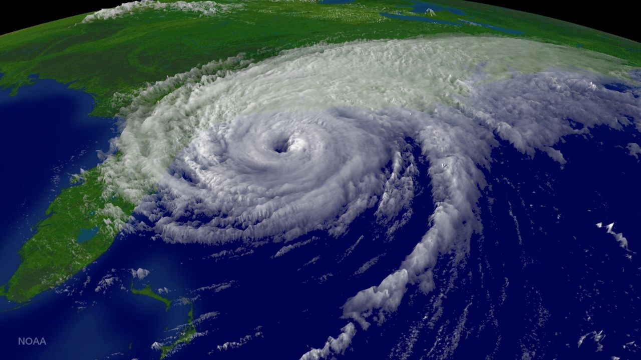 Hurricane Floyd satellite image by NOAA.
