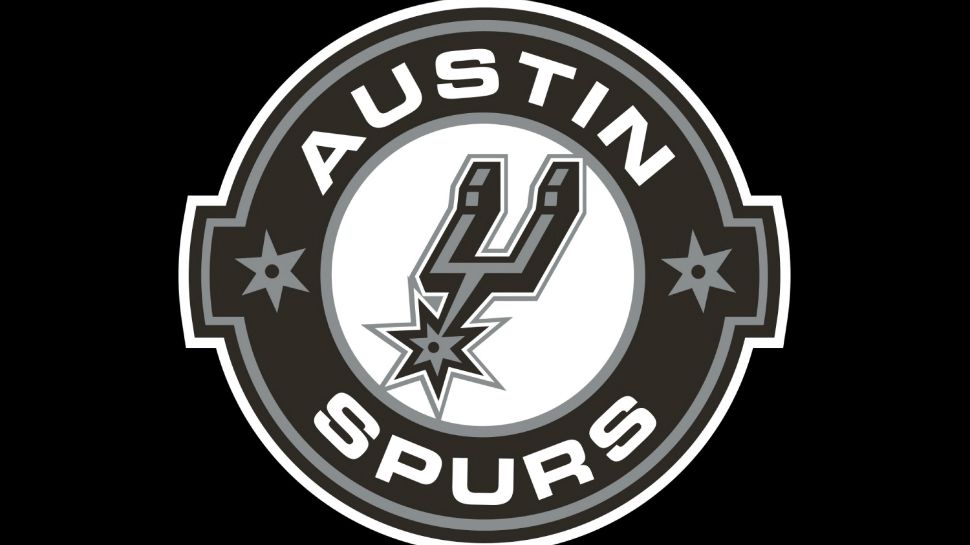 AUSTIN SPURS logo, graphic element on black (AP Images)