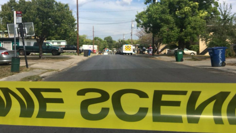 Scene of shooting in San Antonio (Spectrum News photograph)