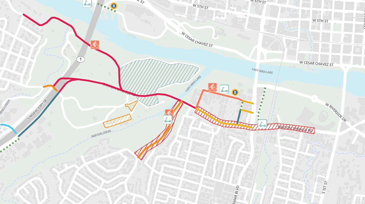 Austin City Limits 2024 road closures, bicycle parking and scooter parking. (City of Austin)